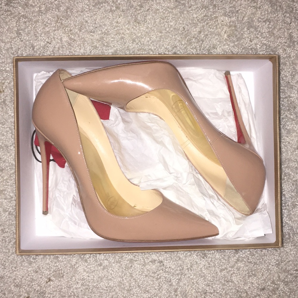 Christian Louboutin Nude and Red Heels